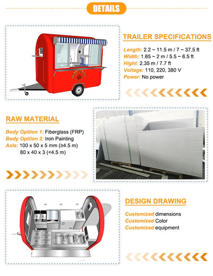 Best Selling Food Custom Trailer MG! Fully Personalized for Your Business Success by OnBusinessWorld